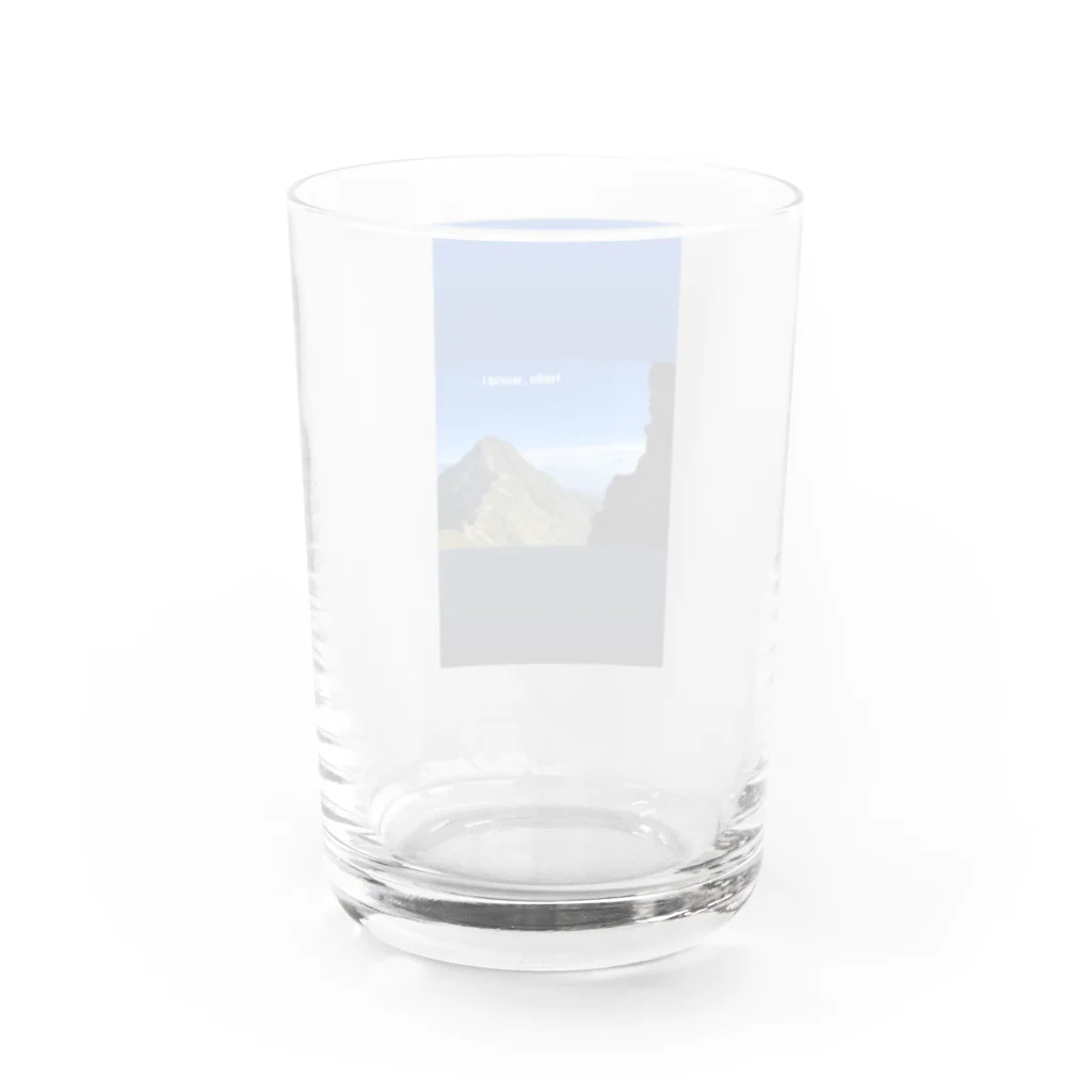 horror_nou13の八ヶ岳赤岳山頂と富士山 Water Glass :back