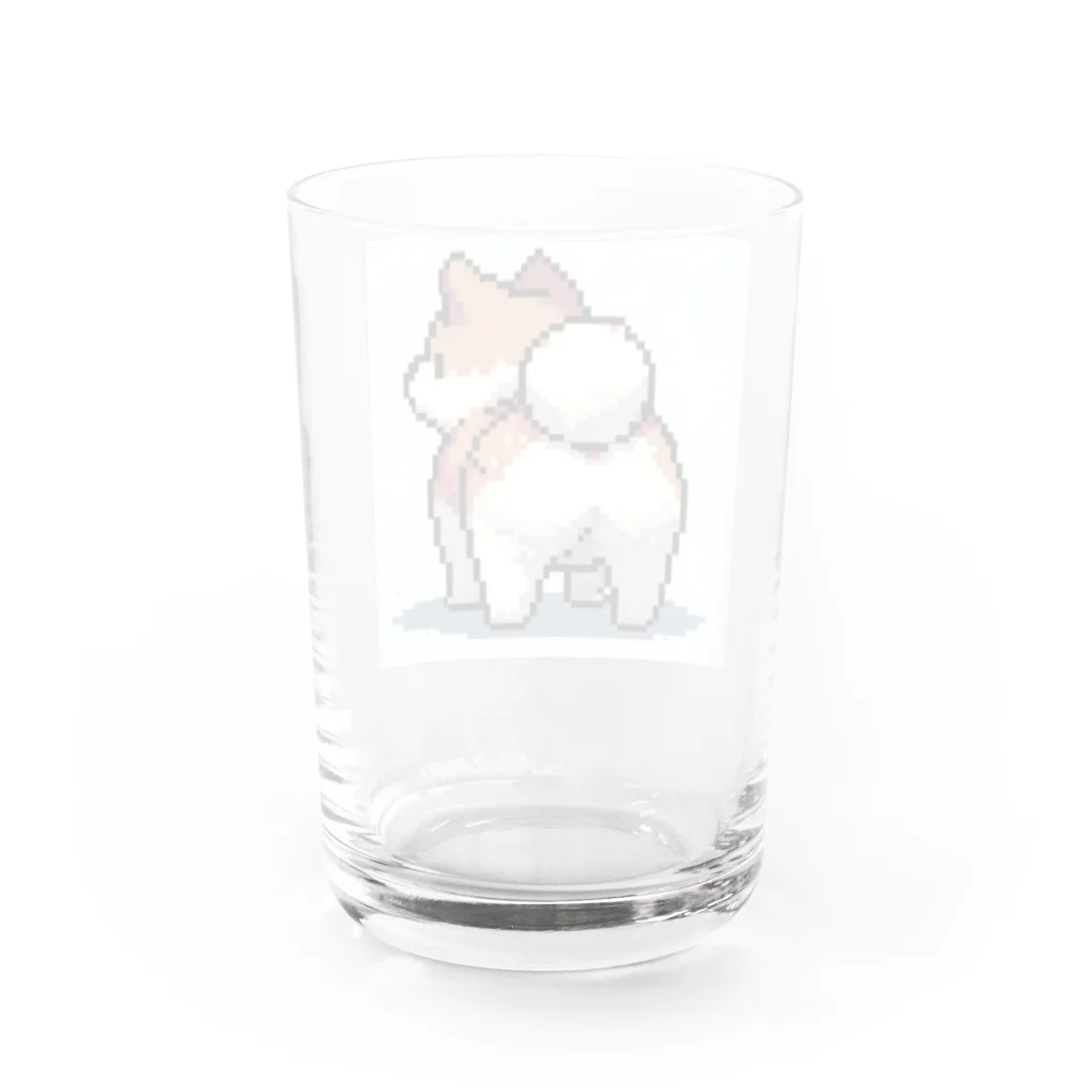 まるきゅー＠ショップのピクセルアート風 Water Glass :back