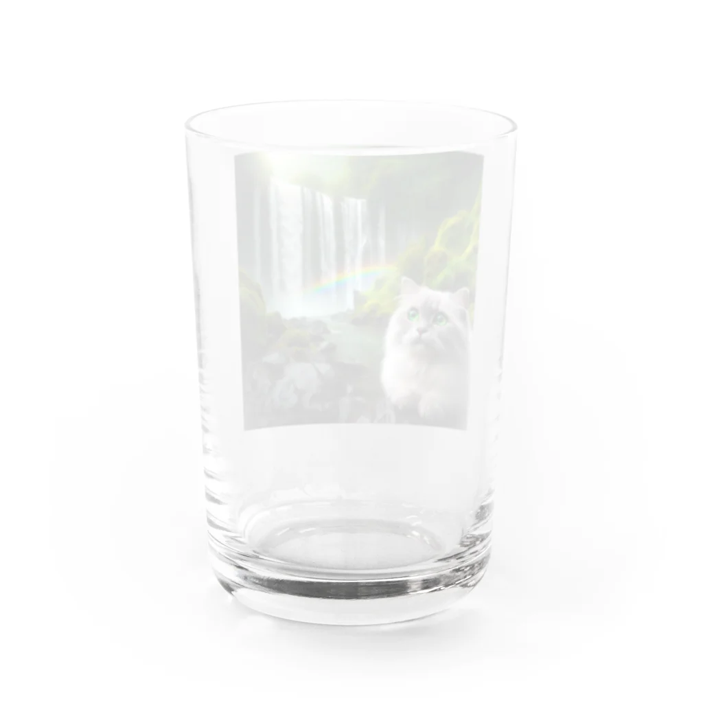 ニャーちゃんショップのレインボーキャット Water Glass :back