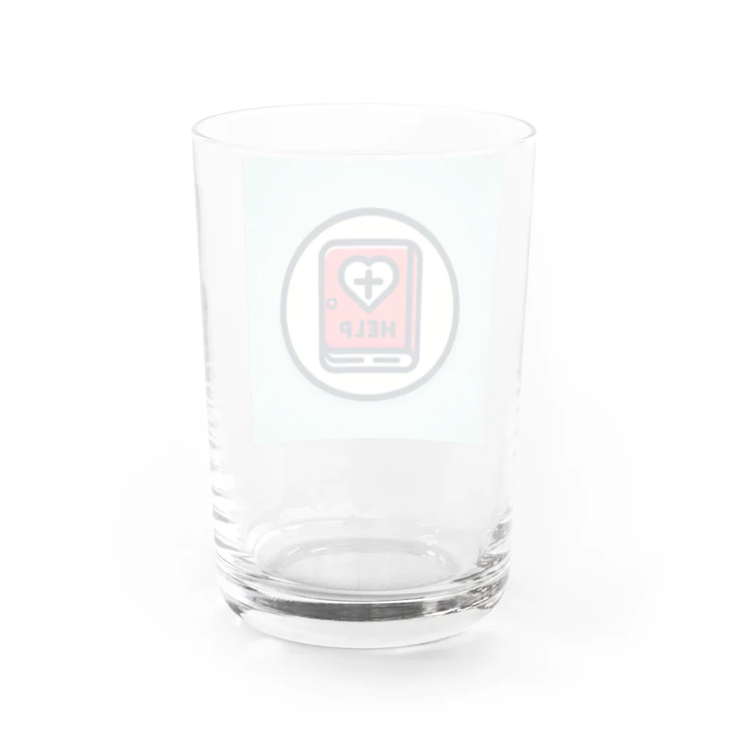 豊風本舗の手帳とヘルプマークのピクトグラム Water Glass :back