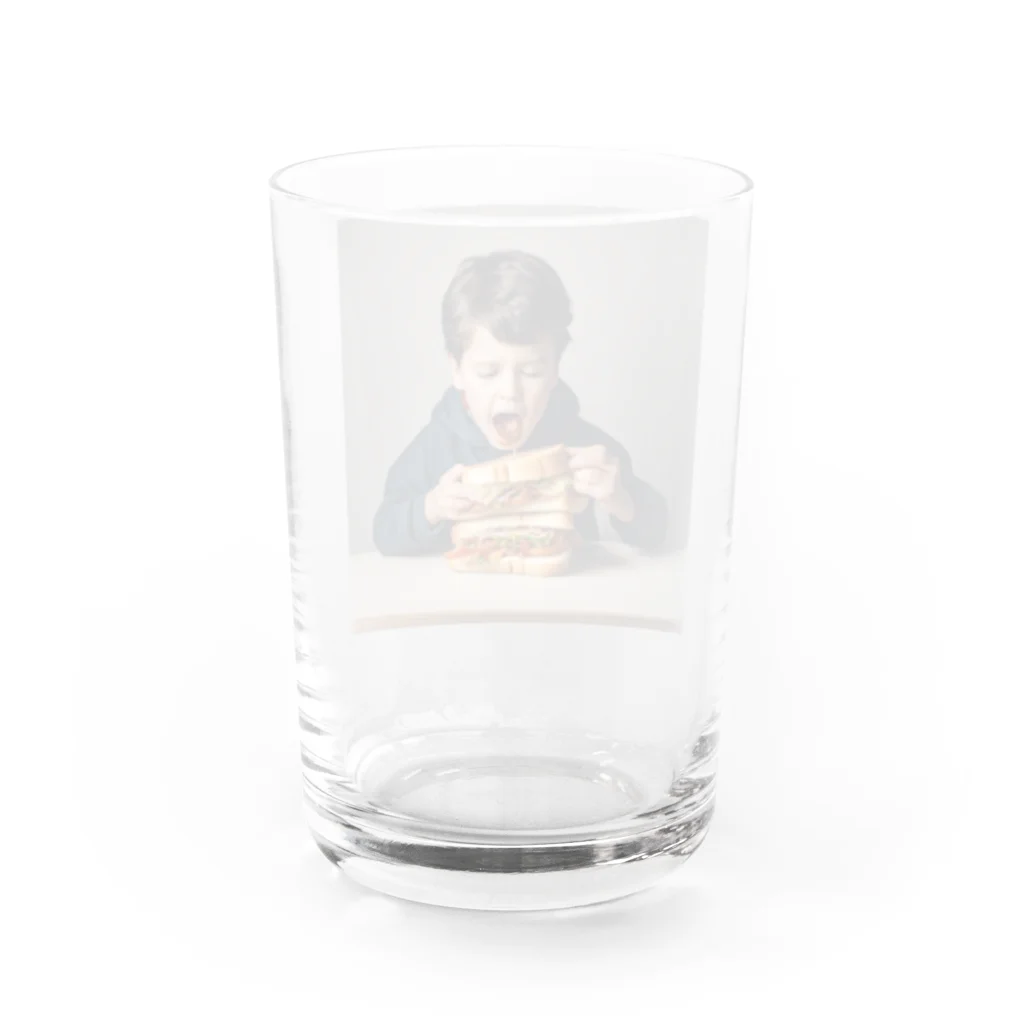 Sun'sのホットサンド少年 Water Glass :back