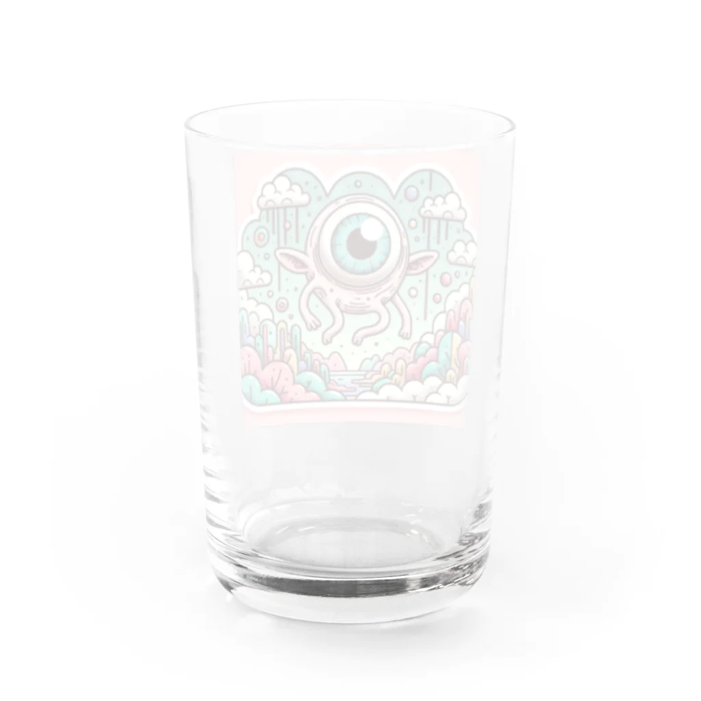 ketaketaのメルヘン怪物i【個性的】【カラフル】 Water Glass :back