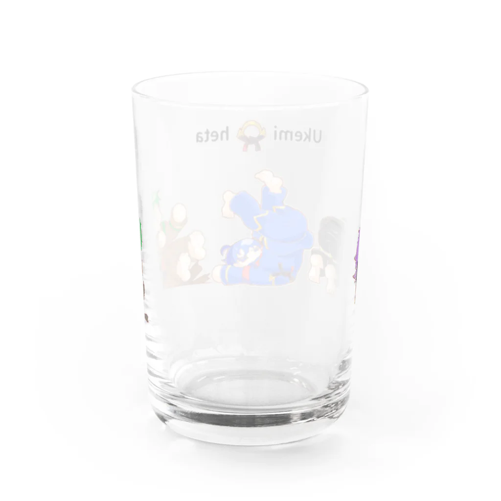 柔術やノーギTシャツのお店の受け身が苦手な黒帯たち Water Glass :back