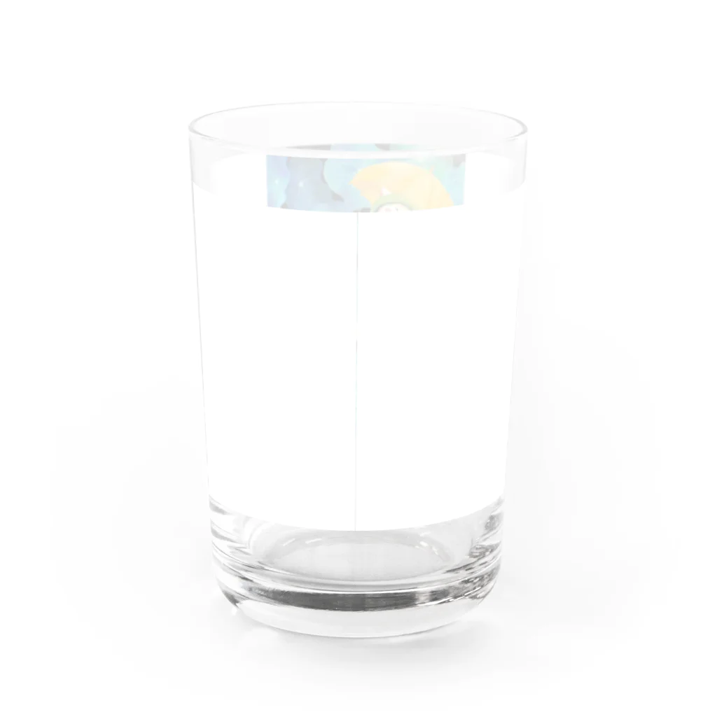 猫のミケランジェロのあっ!雨やんだ!グラス Water Glass :back