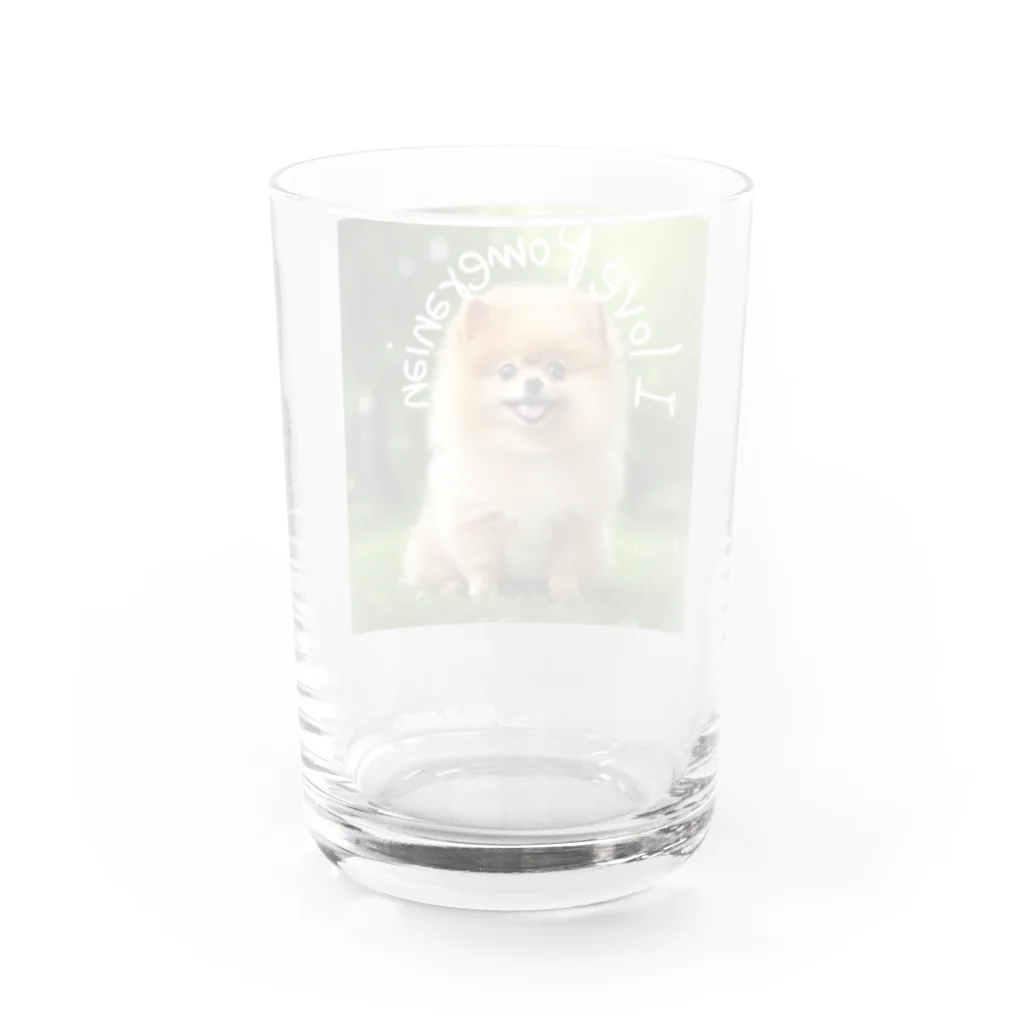 CC-LL (クク・ルル)の【ポメラニアン】フォトリアル Water Glass :back