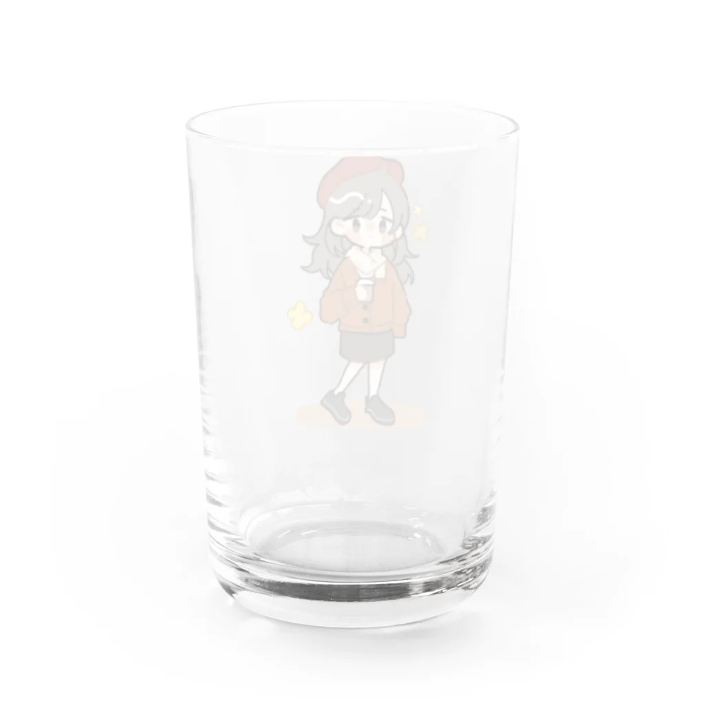 星野むみのゆるふわ女子 Water Glass :back