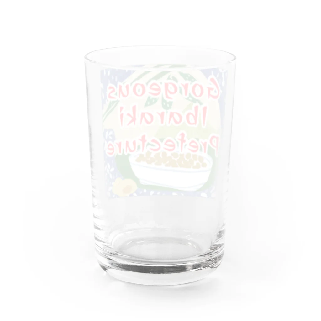 全国ご当地名産good+Sの【茨城県】ご当地名産デザイングッズ Water Glass :back