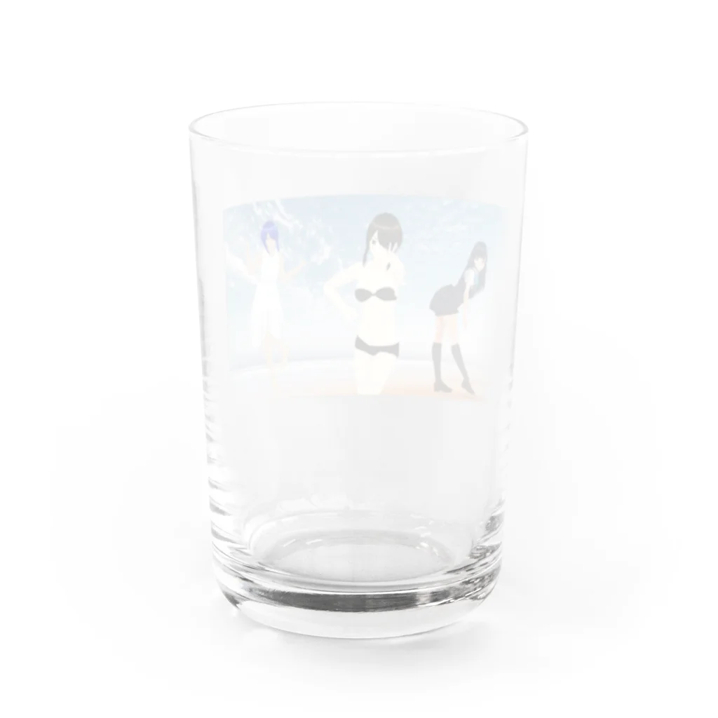 nanaozakaの三人娘のグッズ Water Glass :back