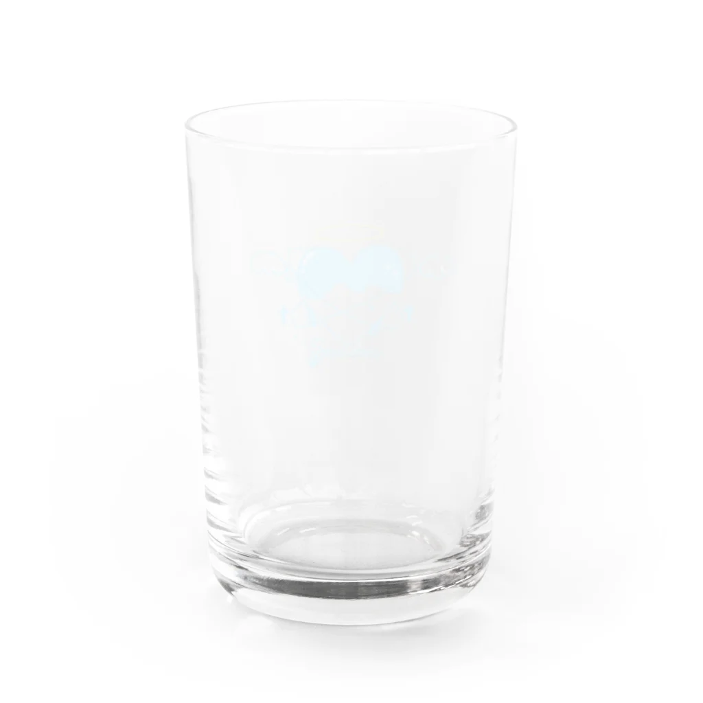 まるたるんのドット絵 水色ハート Water Glass :back