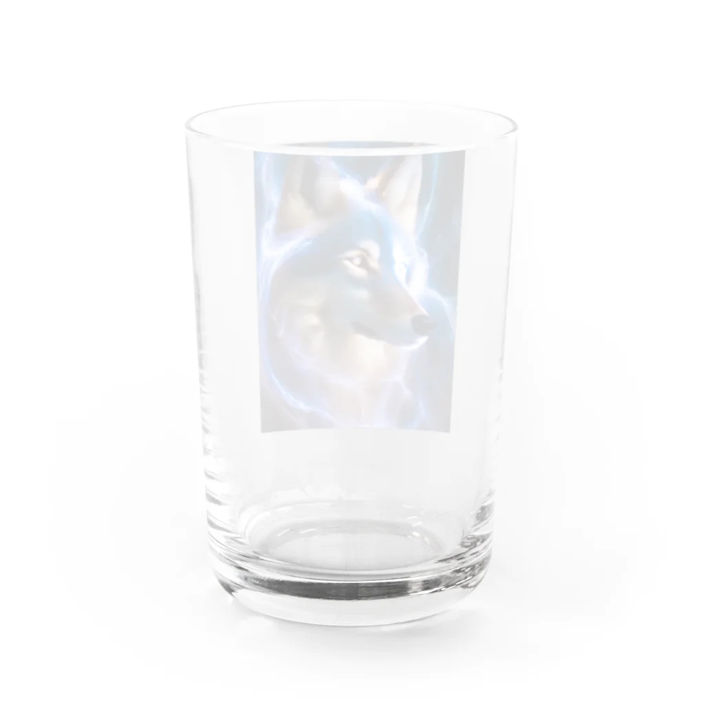 RONBOのオーラを発したウルフ Water Glass :back