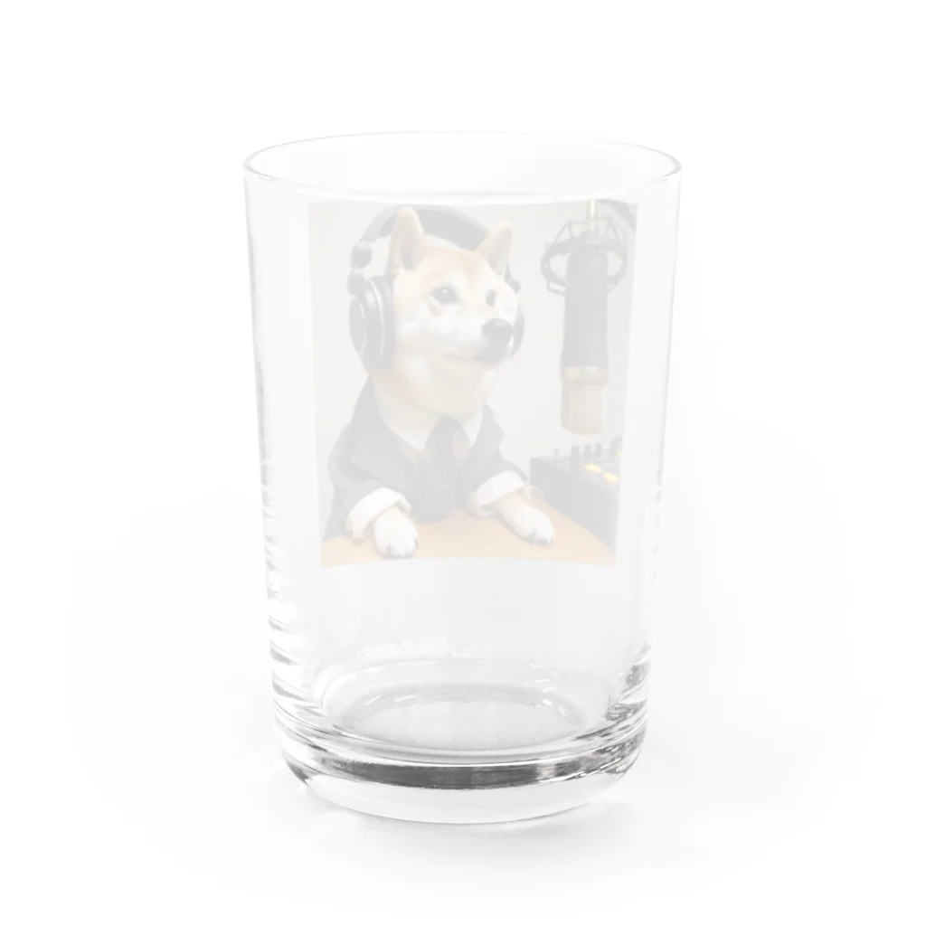 0416artの柴犬ラジオ Water Glass :back