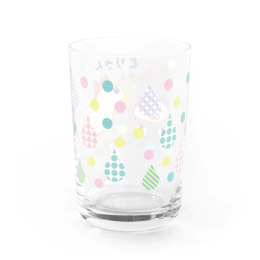 とりさん・ぶたさん・ねこの家のとりさん・ぶたさん　グラス Water Glass :back