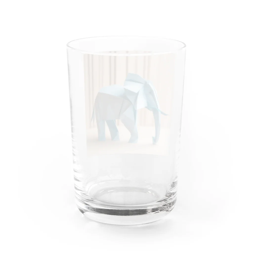 Hamatsukiの象（折り紙風アート） グラス反対面