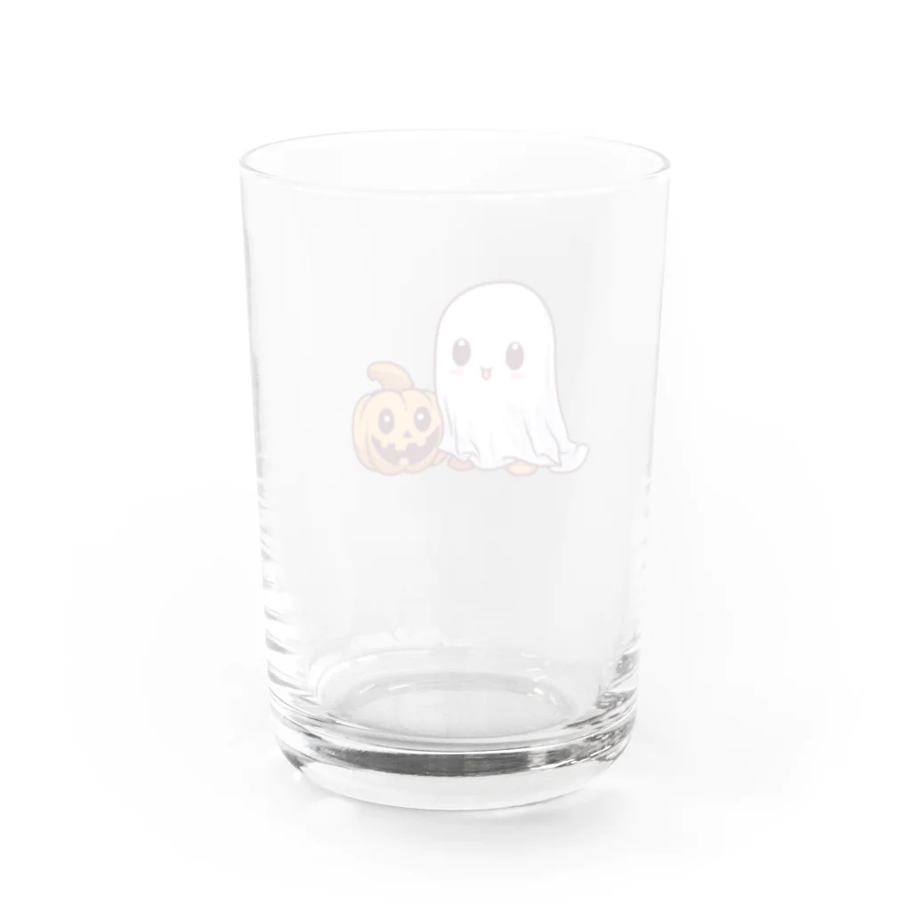 Vasetti_pressの可愛いおばけとカボチャ Water Glass :back