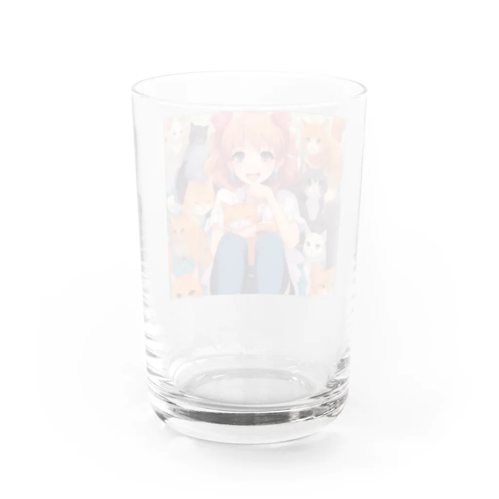 ねこの日常の猫×美少女 Water Glass :back