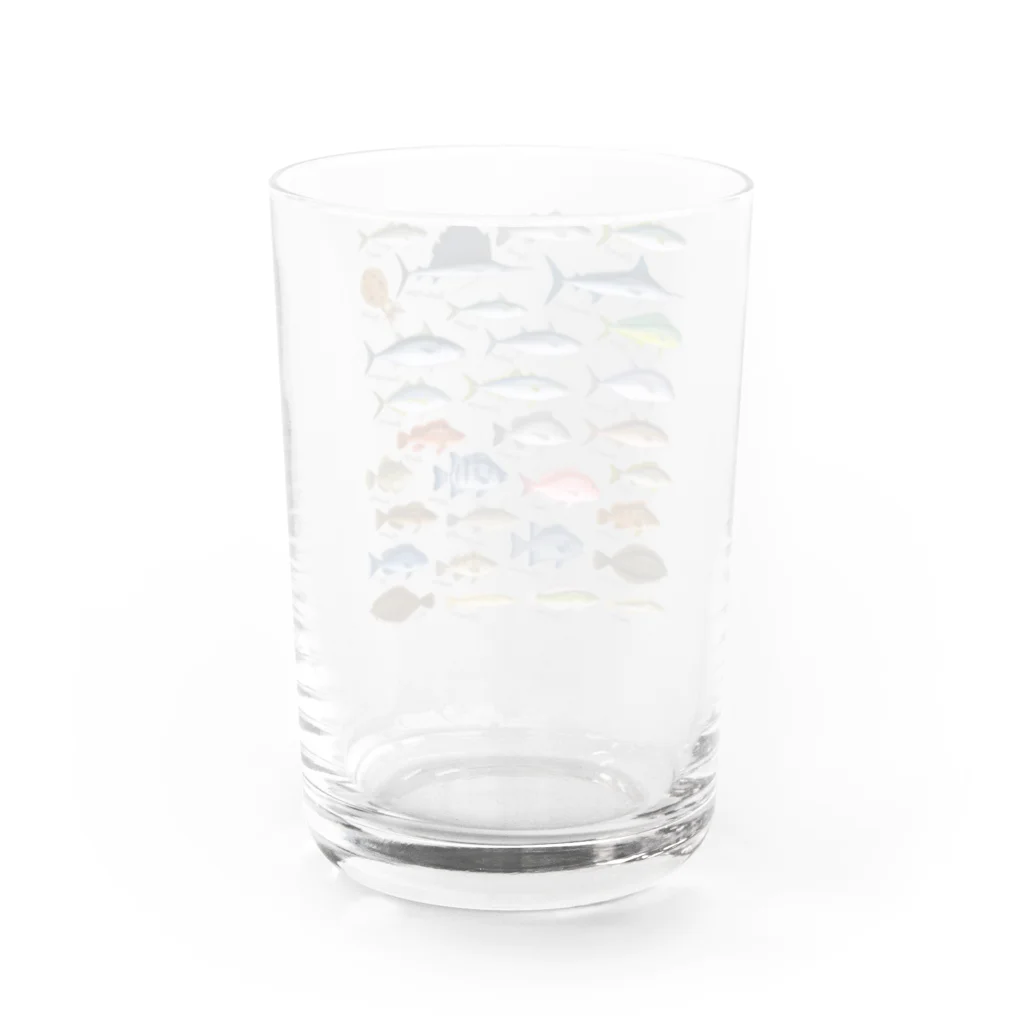 猫と釣り人のSaltwater fish_2W Water Glass :back