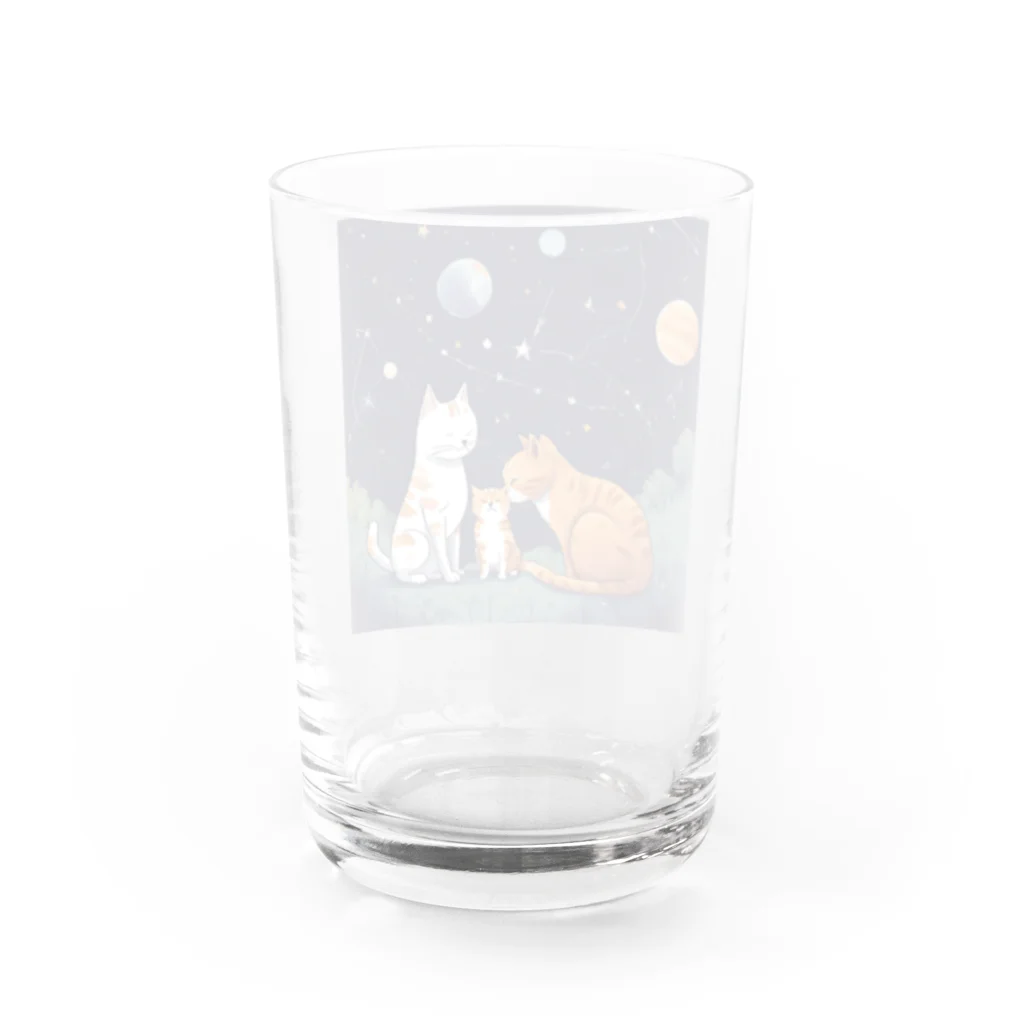 にゃんこワールドのにゃんこかぞく Water Glass :back