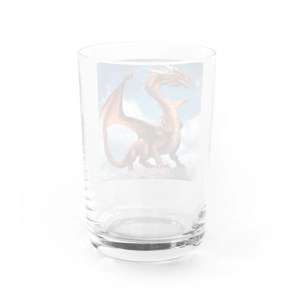 ５６アイテムズの紅いドラゴン Water Glass :back