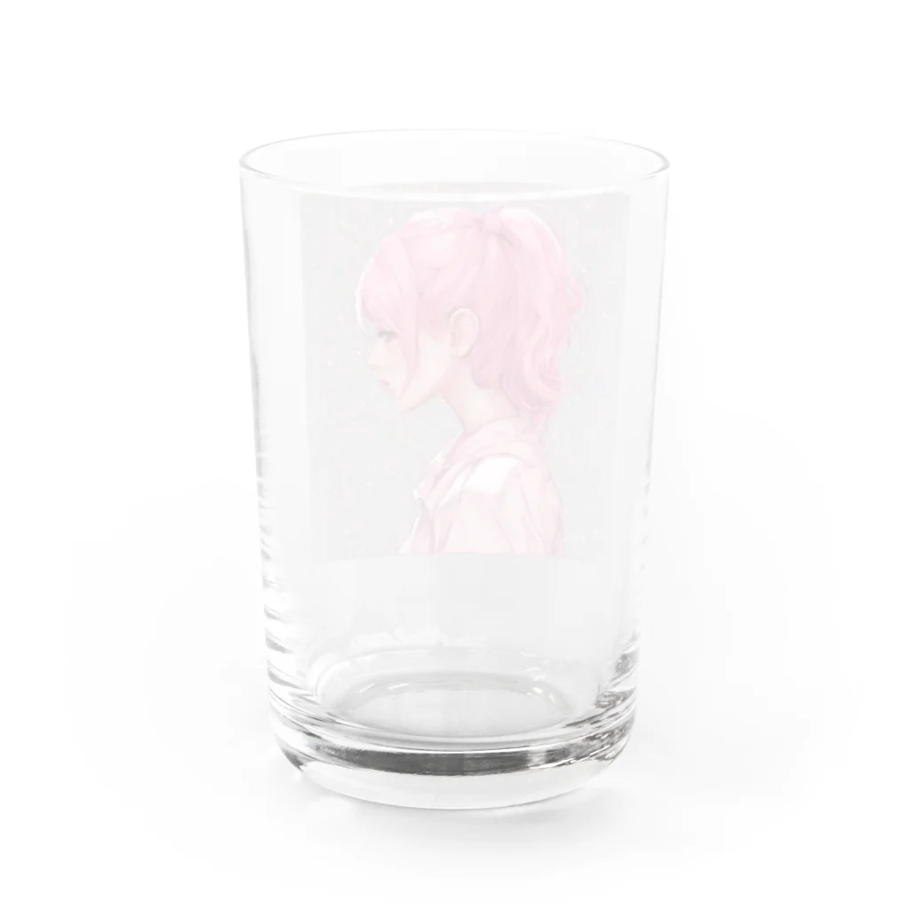 yn47のピンク髪の彼女 Water Glass :back