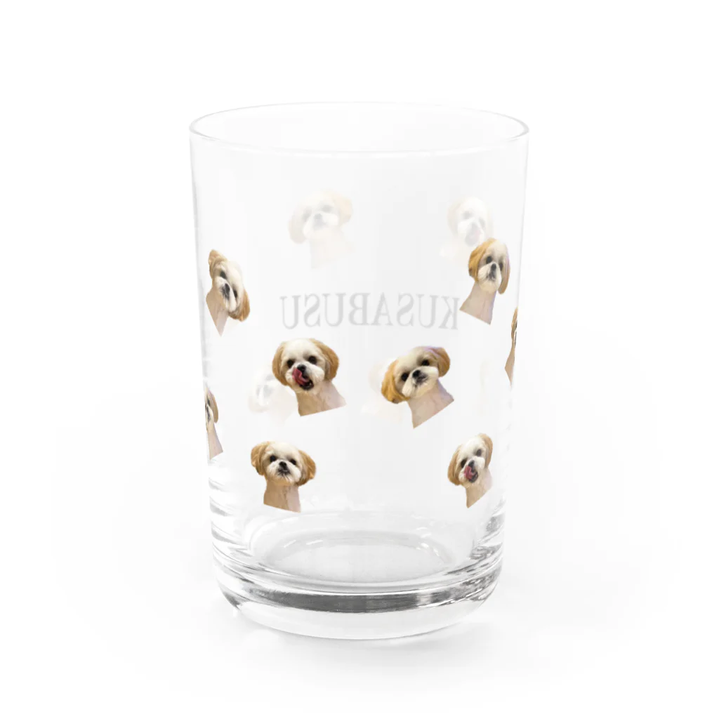 【公式】KUSABUSUのぽんぽんぽんのしん（総柄） Water Glass :back