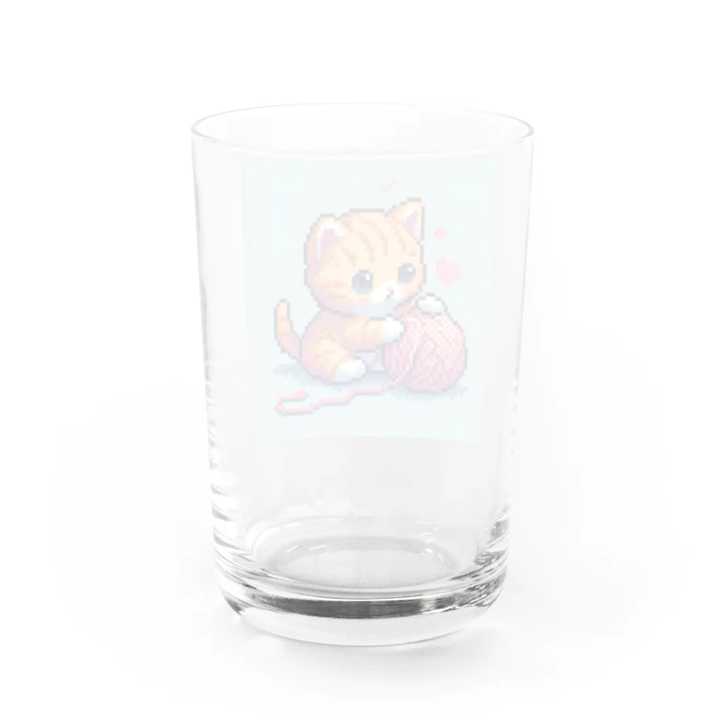 ワワジジドットクラブのドット子猫A Water Glass :back