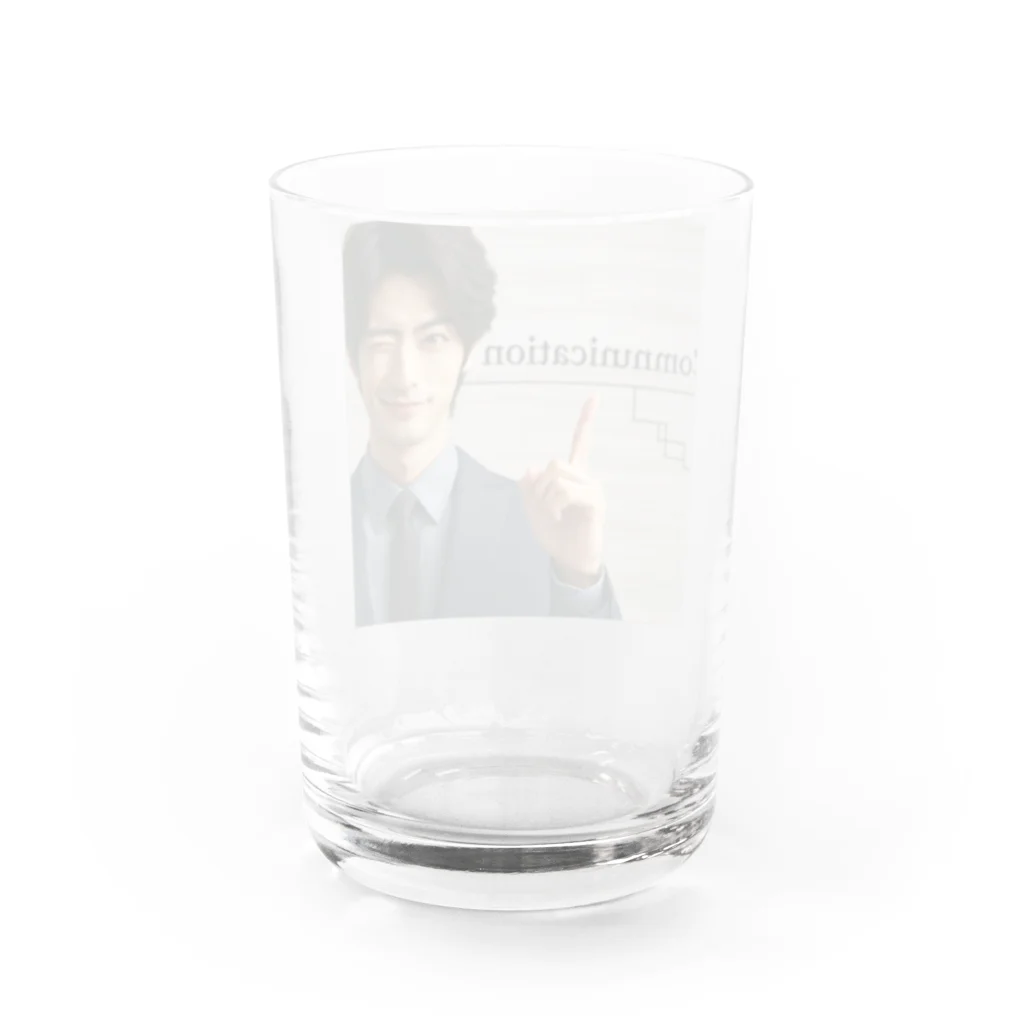 0416artのイケメンサラリーマン Water Glass :back