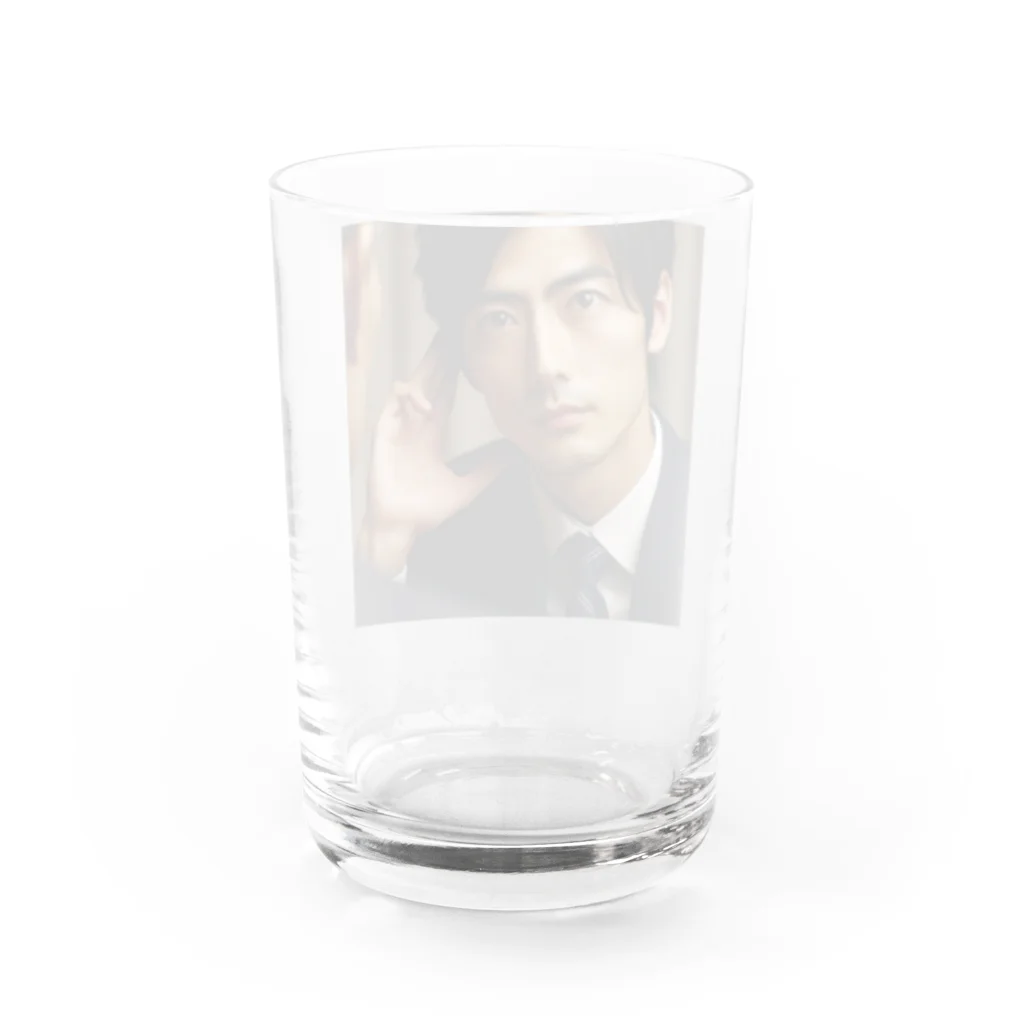 0416artのイケメンサラリーマン Water Glass :back