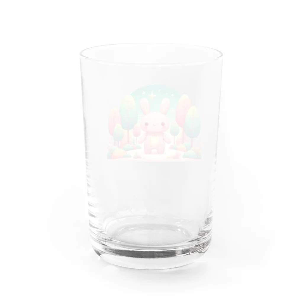 アメーバ2世の星と空と森とうさぎ Water Glass :back