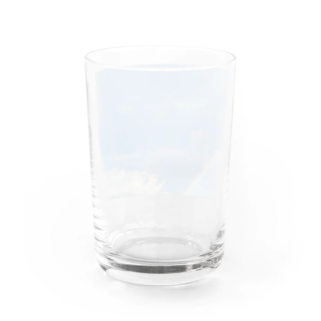 zenkokudocomademoの幸運ダブルレインボー Water Glass :back