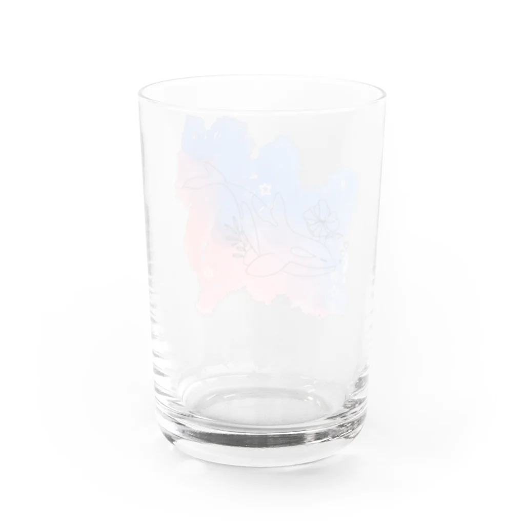 RabbitHouseの放浪シャチ Water Glass :back