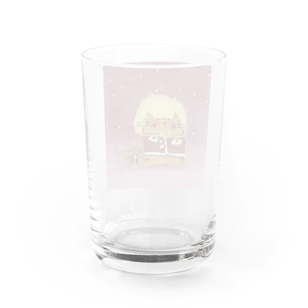 みゆ左衛門のサンタさんのお手伝い Water Glass :back