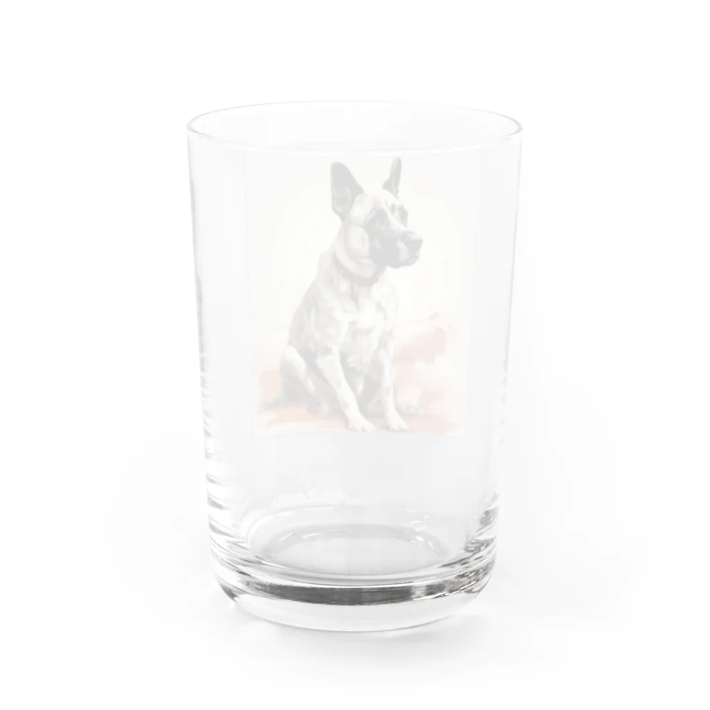 ヨコトSHOPの男前の犬 Water Glass :back