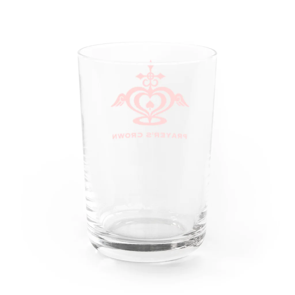 PRAYER'S CROWNの赤ロゴ　PRAYER'S CROWN Water Glass :back