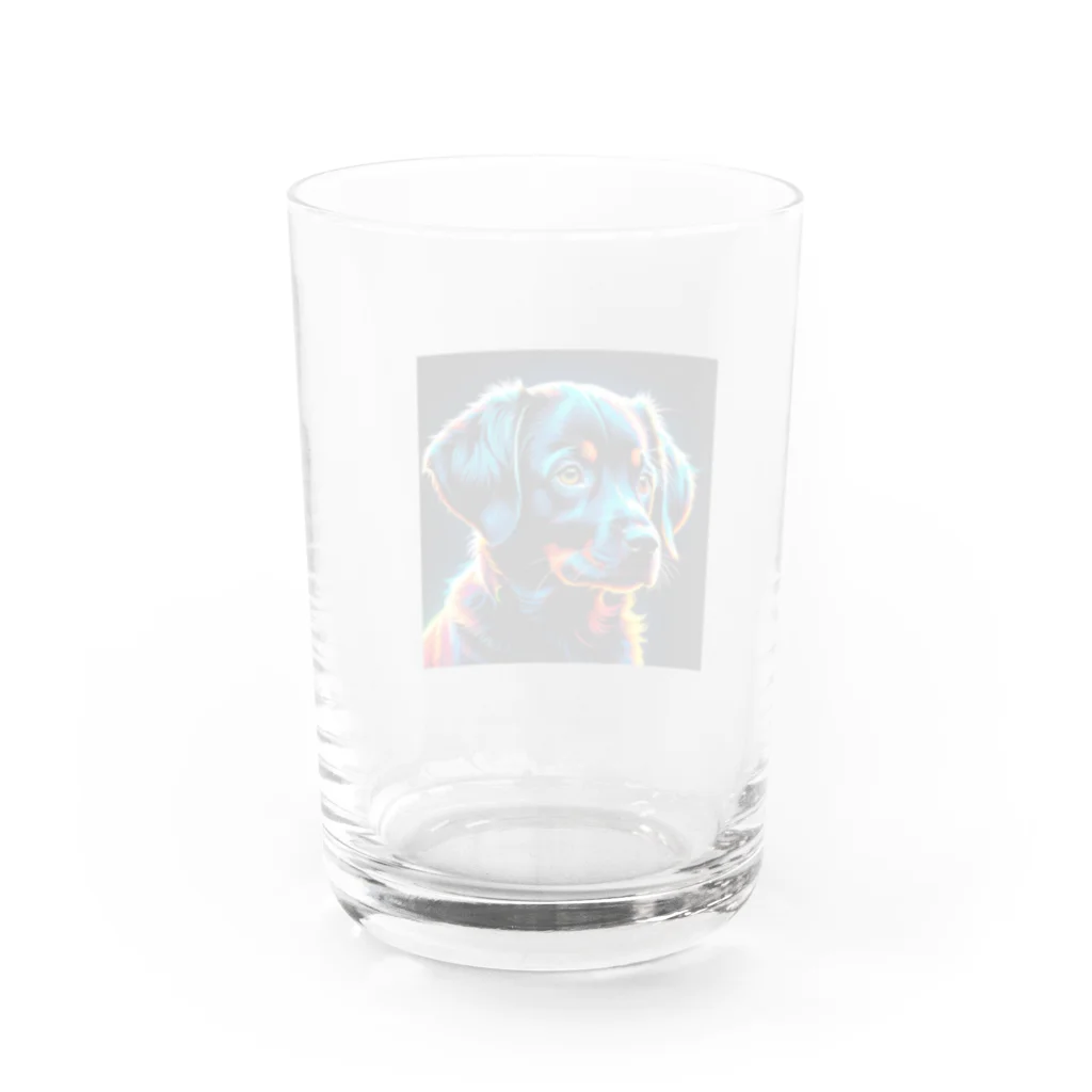 dcgnori／ワンコ画像のプリズムシャドードッグ Water Glass :back