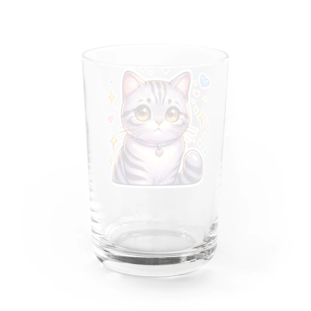 Stellaのアメショーのメイちゃん　キュート猫シリーズ Water Glass :back