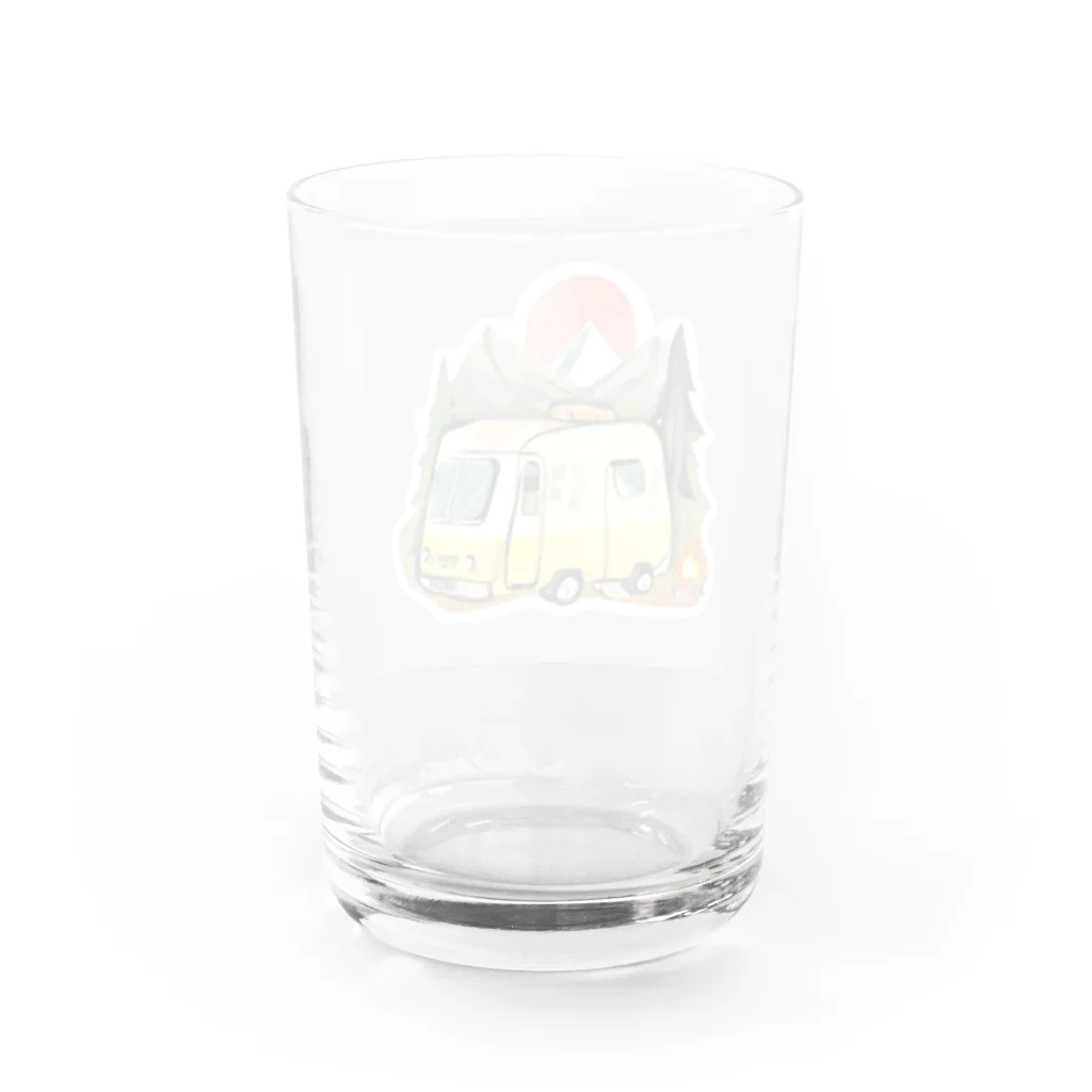 kozik01のおしゃれキャンプイラスト Water Glass :back