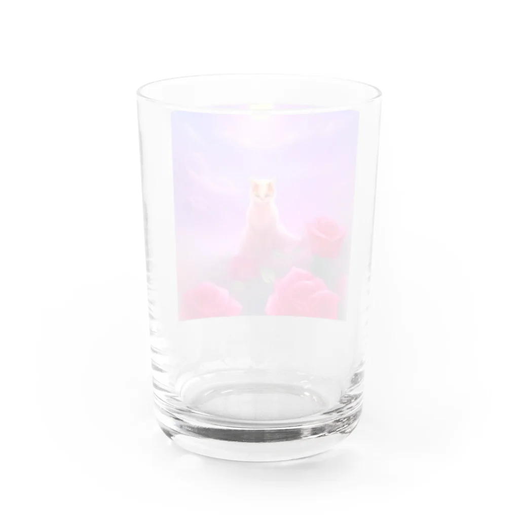 🇯🇵AMAGUMU SHIZUKU(雨雲 雫)の薔薇を嗜む猫 Water Glass :back