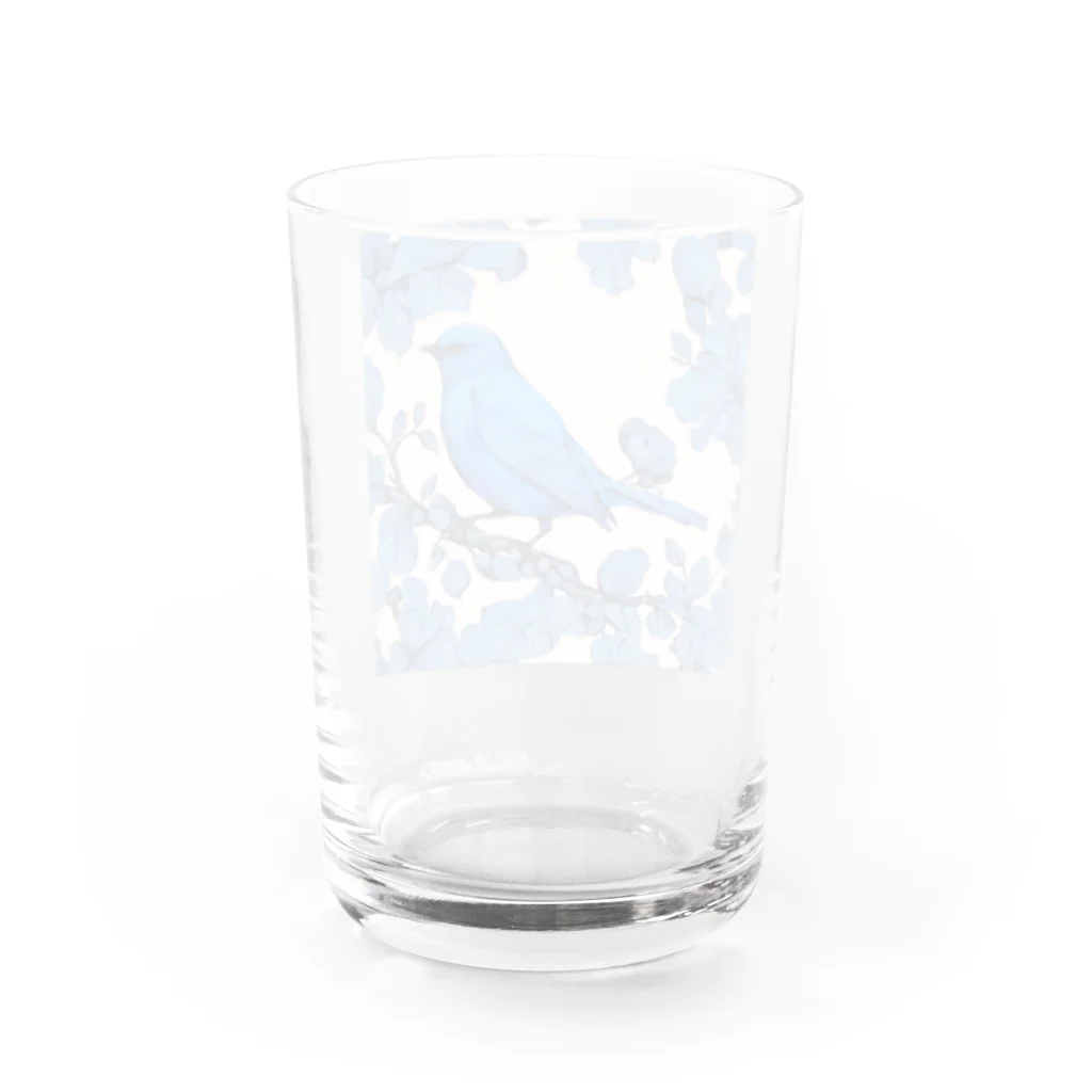 ❤︎cute❤︎のblue bird Water Glass :back