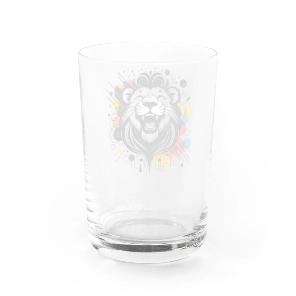 リトルスター・クローゼットの#laughing animal art Water Glass :back