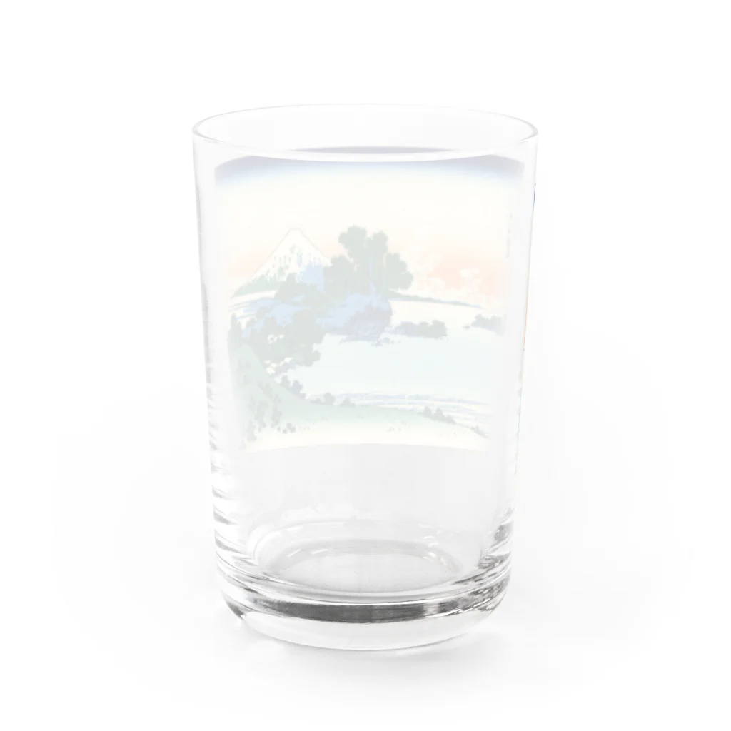 浮世絵屋の北斎「富嶽三十六景⑪　相州七里浜」葛飾北斎の浮世絵 Water Glass :back