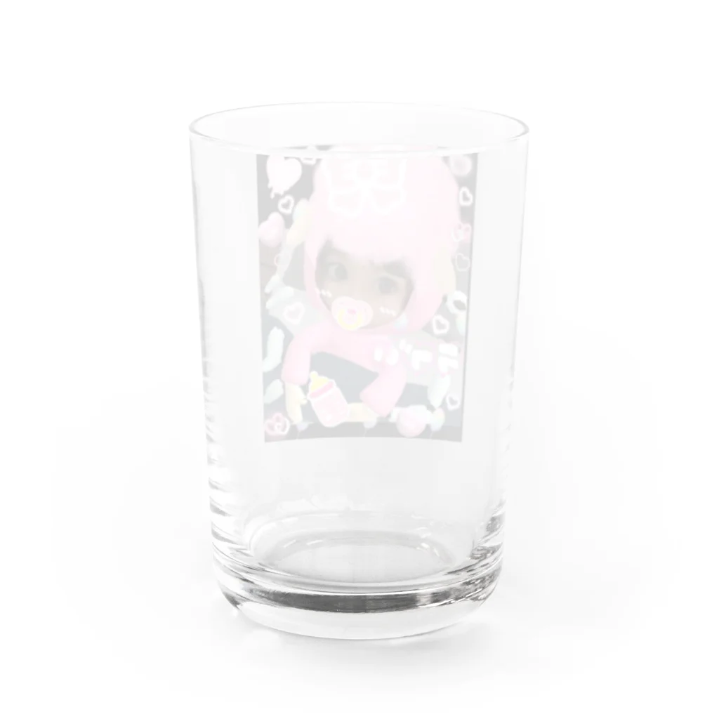 🎀miruchan land🎀🍼©️公式ショップの🎀眠りんこmiru🎀🍼 Water Glass :back