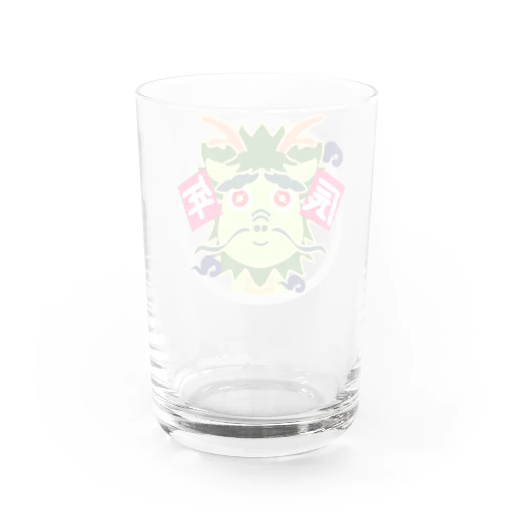 kazeou（風王）のおとぼけ辰年(文字あり) Water Glass :back