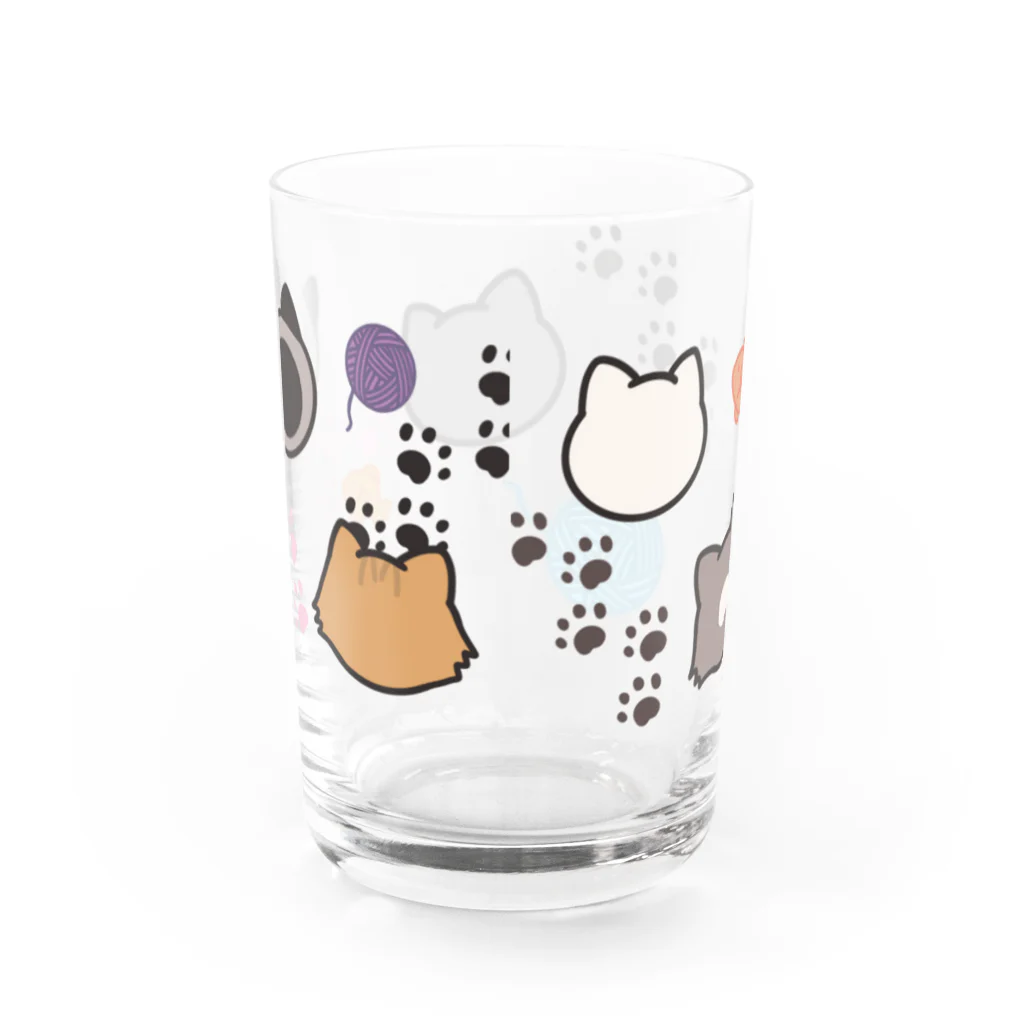 かぎしっぽの猫柄 Water Glass :back