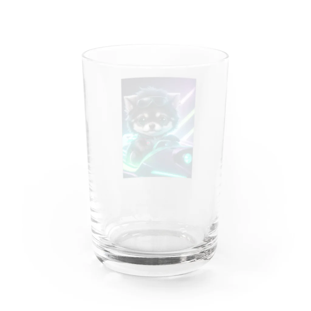 dcgnori／ワンコ画像のナイト、ドライバー、マーシー Water Glass :back