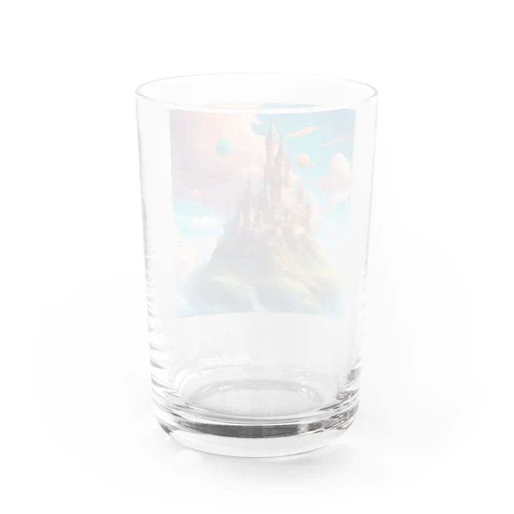 G7のショップの幻想の楽園  Fantasy Haven Castle Water Glass :back