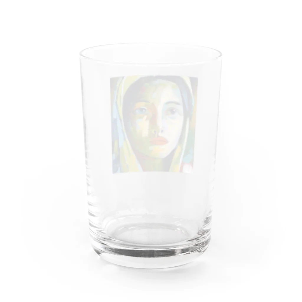 なっつ ふぁくとりーの未来を見つめる少女 Water Glass :back