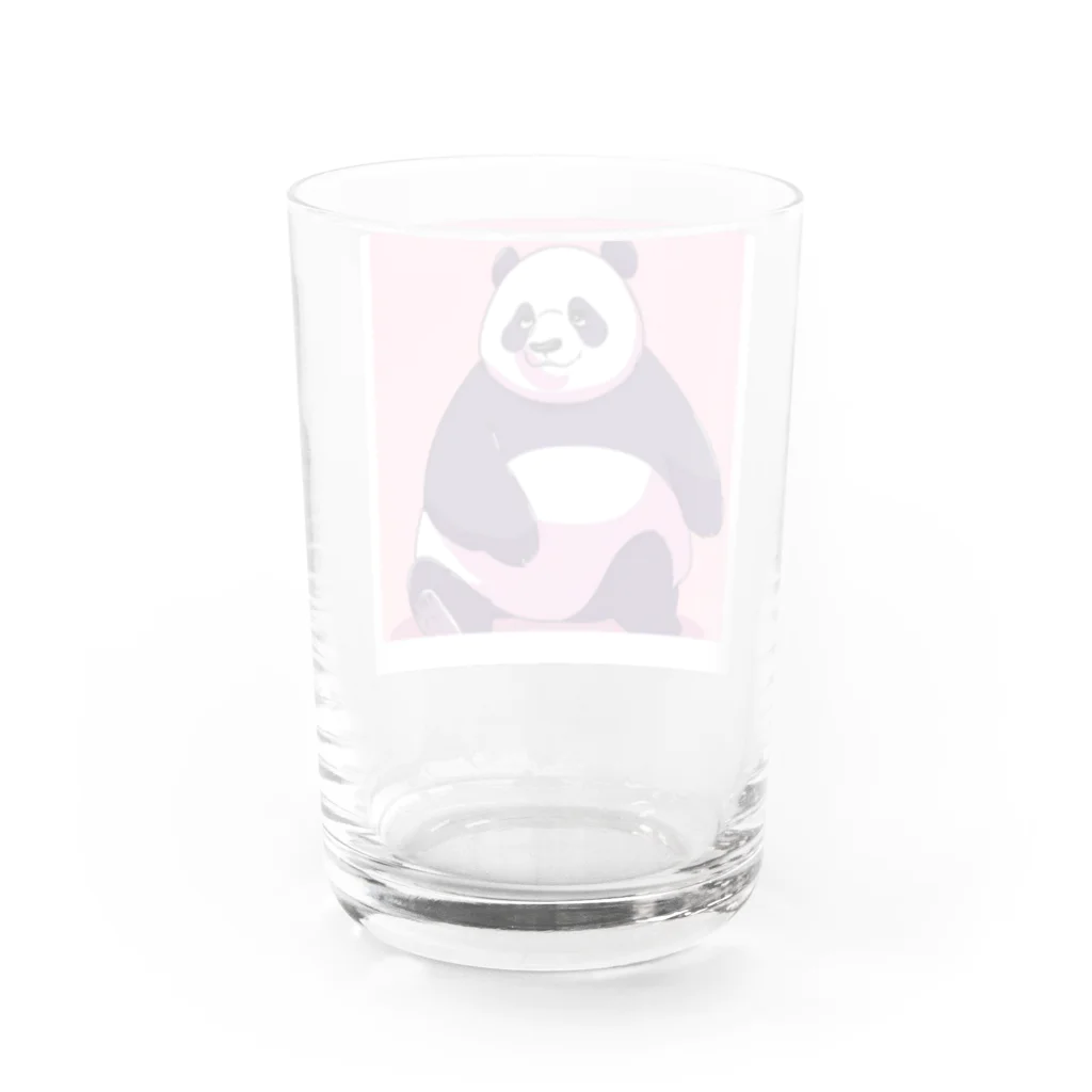 木馬の太っちょパンダ Water Glass :back