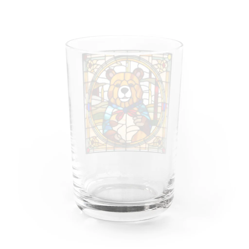 ryo-tinの熊のクゥーさんグッズ Water Glass :back