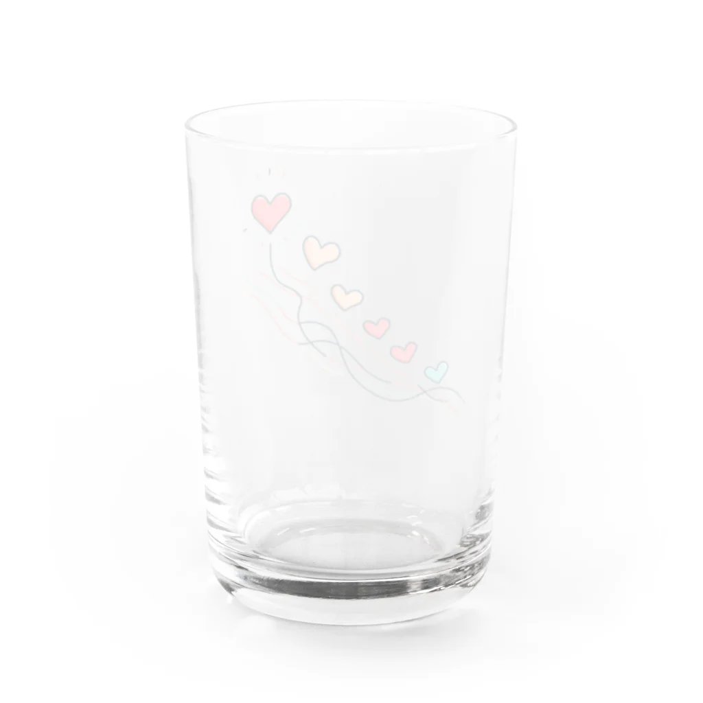 終わらない夢🌈の軽やかに舞うハート🩷 Water Glass :back