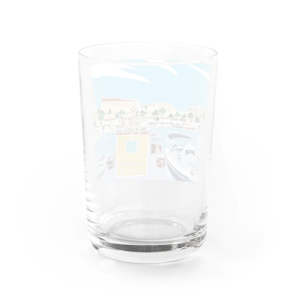 Chantakaのクロアチア　スプリットの港 Water Glass :back